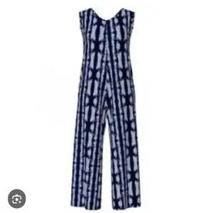 Lularoe Blue Tie Dye Lines Natalie Jumper Outfit 2XL NWT